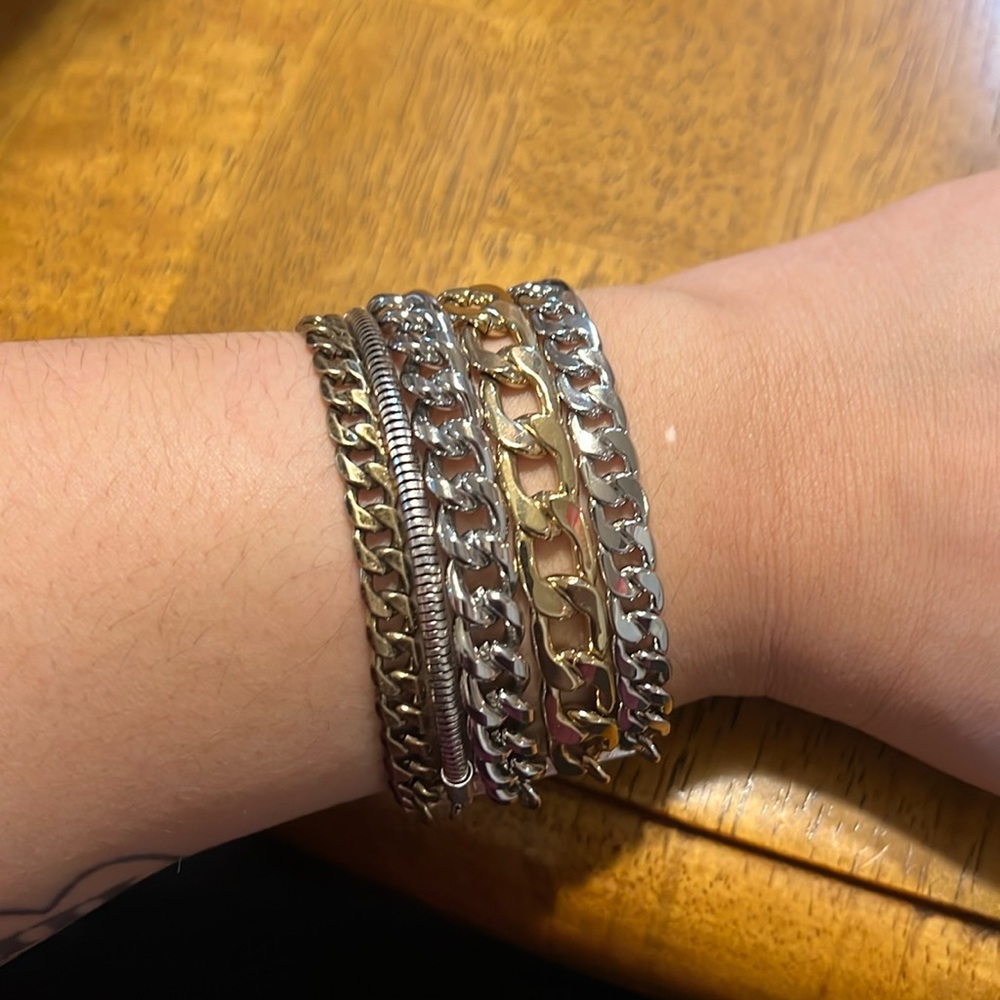 Gold and silver bracelet